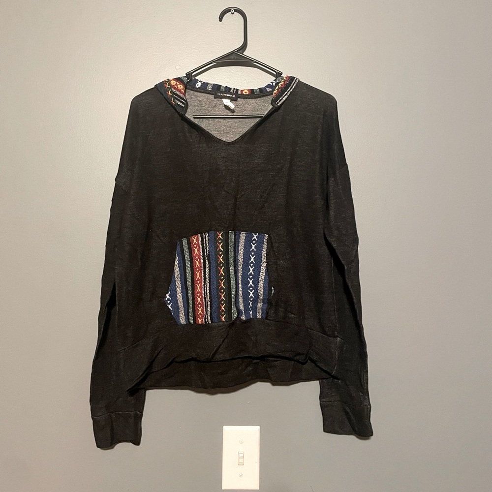 Flashmob, size M long sleeve shirt with hood